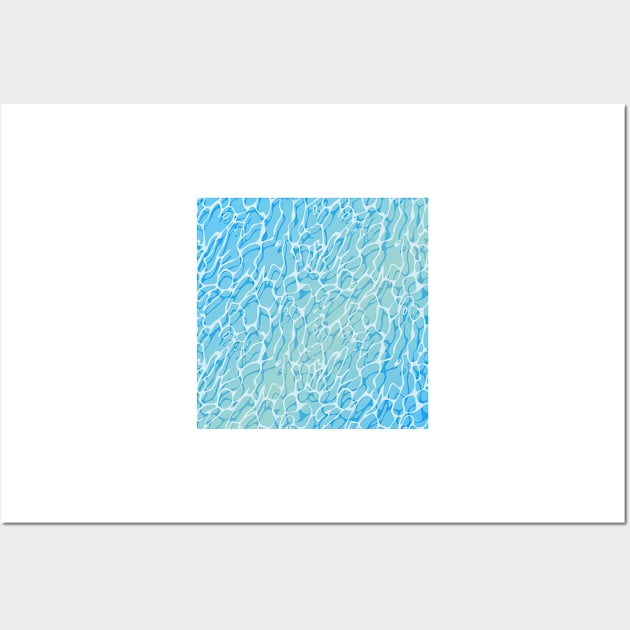 Blue Summer Pool Waves Wall Art by chillstudio